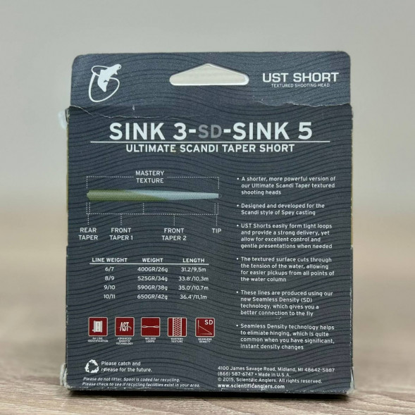 Рыболовная леска Scientific Anglers UST Short St-10/11-S3/S5 Sink 3-CD-Sink 5 125437 в Ростове-на-Дону