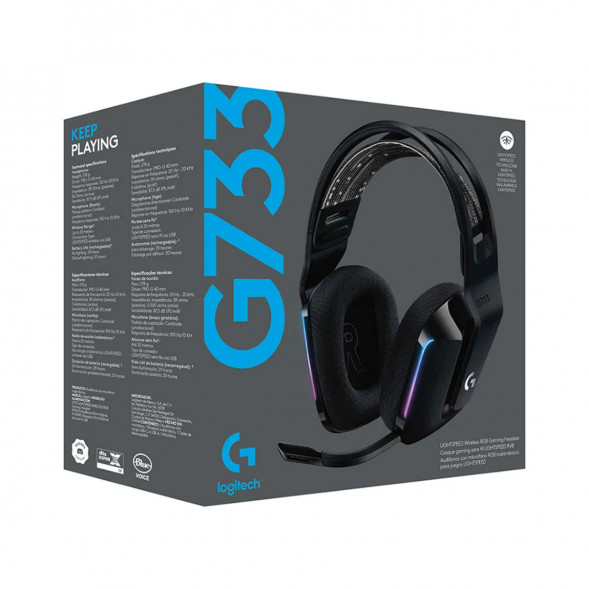 Игровая гарнитура Logitech G733 RGB Lightspeed Wireless, черный в Ростове-на-Дону