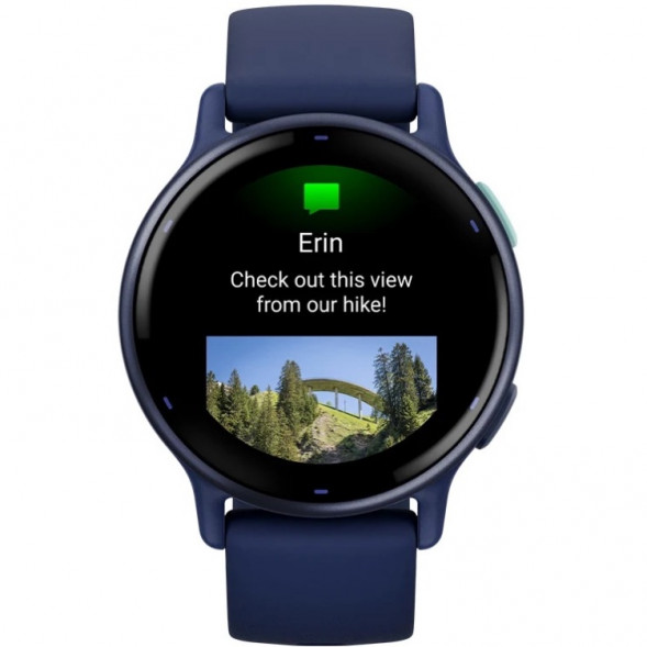 Умные часы Garmin Vivoactive 5, синие с металлически-синим безелем и силиконовым ремешком 010-02862-12 в Ростове-на-Дону