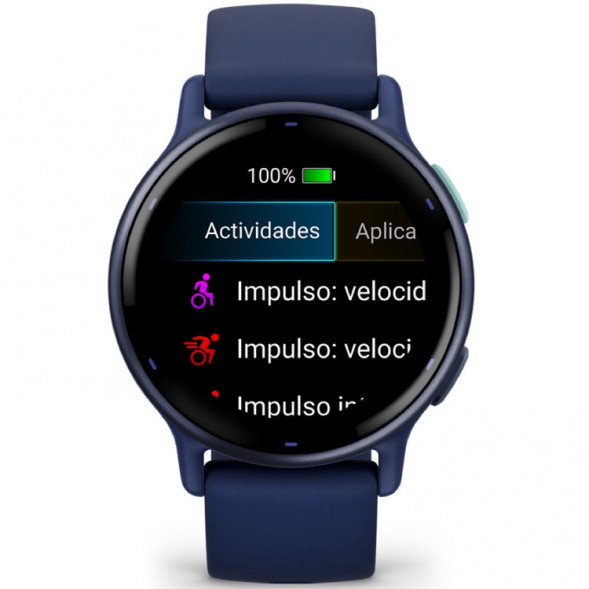 Умные часы Garmin Vivoactive 5, синие с металлически-синим безелем и силиконовым ремешком 010-02862-12 в Ростове-на-Дону