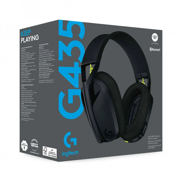 Игровая гарнитура Logitech G435 Lightspeed, чёрный в Ростове-на-Дону