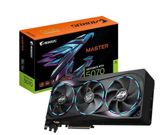 Видеокарта Gigabyte GeForce RTX 5070 AORUS MASTER, 12 ГБ GDDR7 в Ростове-на-Дону
