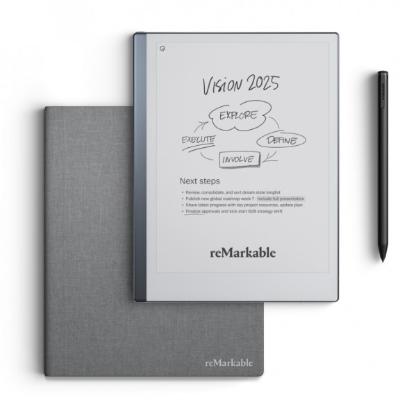 Графический планшет reMarkable 2 со стилусом Marker Plus и чехлом Book Folio серый (RM114) в Ростове-на-Дону