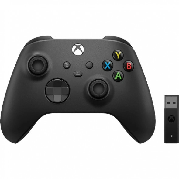 Геймпад Microsoft Xbox One and Series S/X Controller + беспроводной адаптер для PC, черный в Ростове-на-Дону