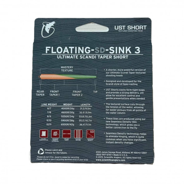Рыболовная леска Scientific Anglers UST Short St-10/11-F/S3 Floating - SD - Sink 3 125130 в Ростове-на-Дону
