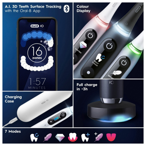 Набор из 2-х электрических зубных щеток Oral-B iO Series 9 Duo, Black Onyx и Rose Quartz в Ростове-на-Дону