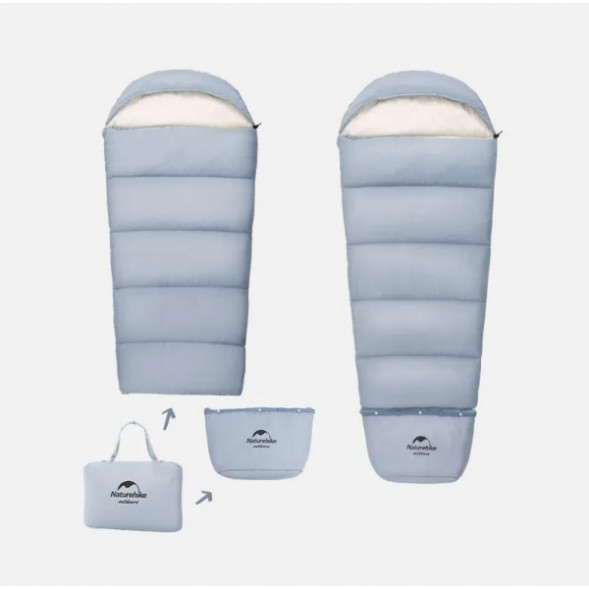 Спальный мешок Naturehike C180 (190x75см), голубой в Ростове-на-Дону