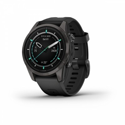 Умные часы Garmin EPIX PRO (Gen 2) Sapphire Edition 42 мм, титановый, угольно-серый, DLC, черный ремешок 010-02802-15 в Ростове-на-Дону