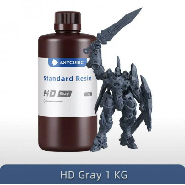 Смола для 3D печати ANYCUBIC Standart Resin HD Gray 1 Кг в Ростове-на-Дону