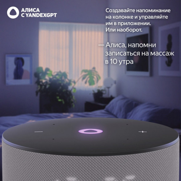 Умная колонка Яндекс Станция Мини 3 c Алисой на YandexGPT, серая в Ростове-на-Дону