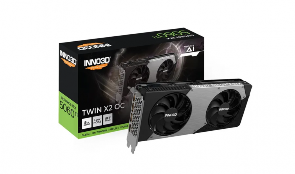 Видеокарта NVIDIA GeForce RTX 5060 Ti Inno3D Twin X2 OC 8GB N506T2-08D7X-193075N в Ростове-на-Дону