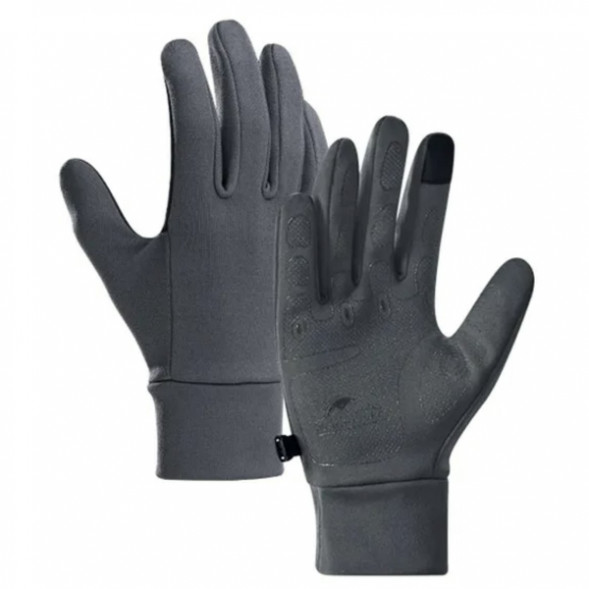 Перчатки сенсорные спортивные Naturehike Outdoor Full Touch GL10 (серый, L) в Ростове-на-Дону
