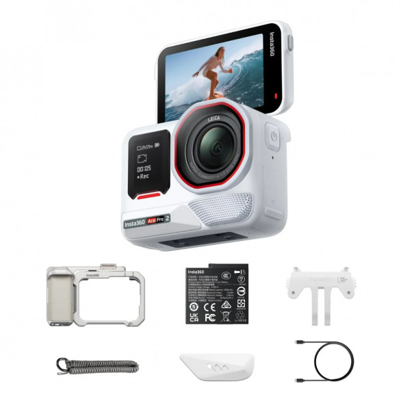 Экшн-камера Insta360 Ace Pro 2 Single Battery Xplorer Bundle, Arctic White в Ростове-на-Дону