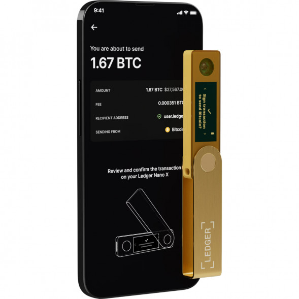 Аппаратный криптокошелек Ledger Nano X, Gold в Ростове-на-Дону