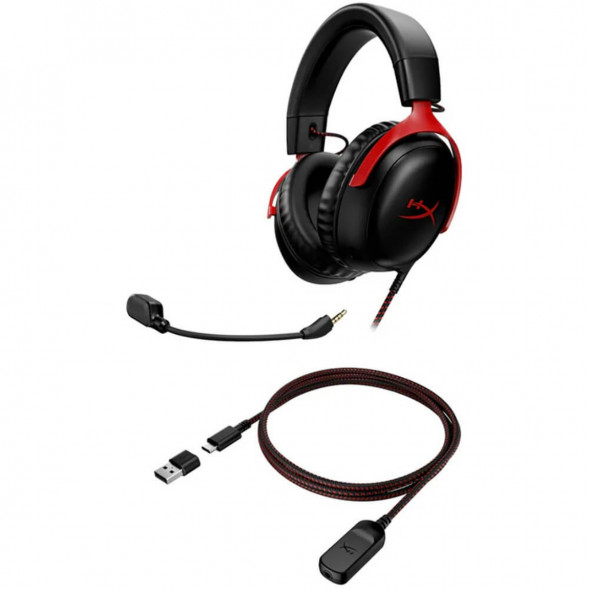 Компьютерная гарнитура HyperX Cloud III проводная, чёрный/красный в Ростове-на-Дону