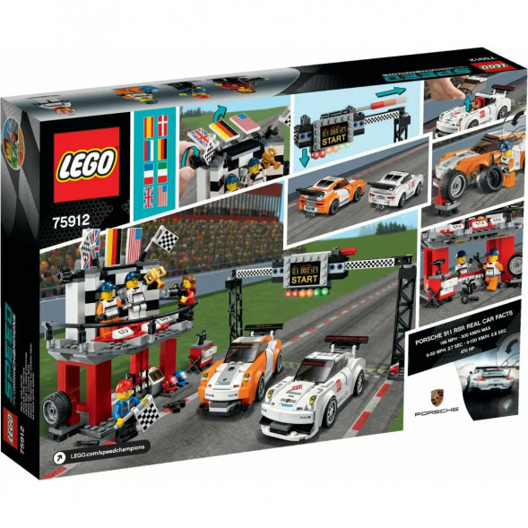 Конструктор LEGO Speed Champions 75912 Финишная линия гонки Porsche 911 GT в Ростове-на-Дону