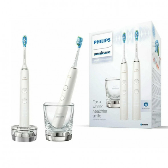 Набор из 2 электрических зубных щеток Philips Sonicare DiamondClean 9000 HX9914/55, белый в Ростове-на-Дону