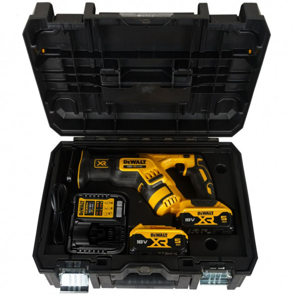 Аккумуляторная сабельная пила DEWALT DCS367P2 с 2 АКБ 5 Ач и ЗУ, в кейсе TSTAK в Ростове-на-Дону