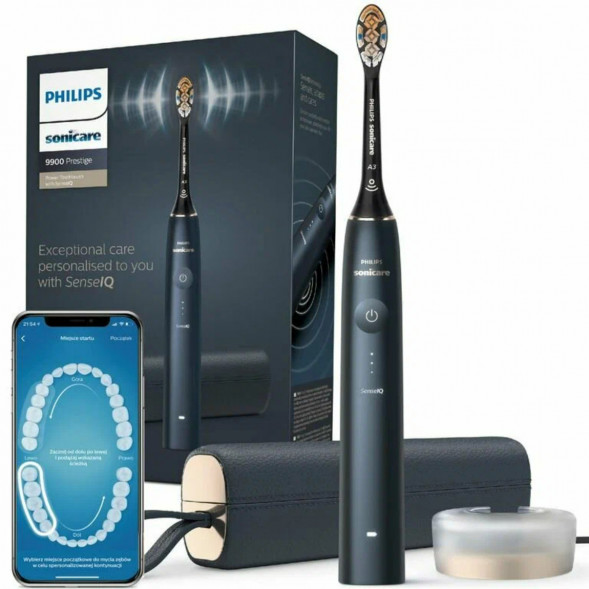 Звуковая зубная щетка Philips Sonicare 9900 Prestige HX9992, темно-синий в Ростове-на-Дону