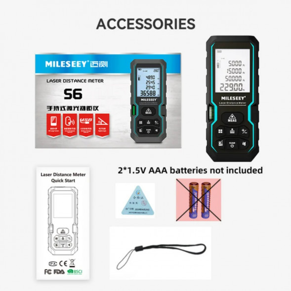 Лазерный дальномер Mileseey S6, 120 м в Ростове-на-Дону