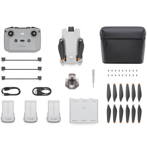 Квадрокоптер DJI Mini 3 Fly More Combo (DJI RC-N1) с пультом без дисплея, белый в Ростове-на-Дону