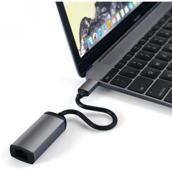 Адаптер Satechi USB-C - Ethernet ST-TCENM, серый космос в Ростове-на-Дону