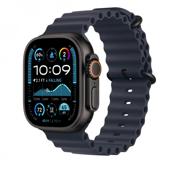 Ремешок Apple Watch 49мм Navy Ocean Band - Black Titanium Finish (MYPA3) в Ростове-на-Дону