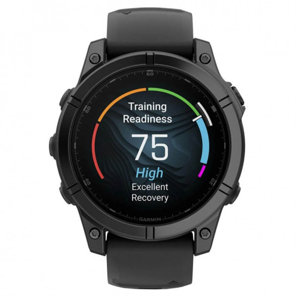 Умные часы Garmin Fenix E 47мм Amoled Slate Grey Steel с чёрным силиконовым ремешком 010-03025-01 в Ростове-на-Дону