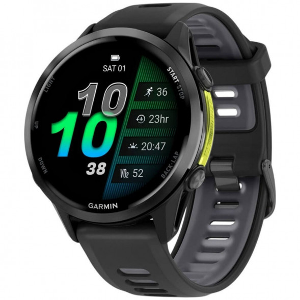 Умные часы Garmin Forerunner 970 Carbon Gray DLC Titanium ремешок Black/Translucent Whitestone 010-02969-10 в Ростове-на-Дону