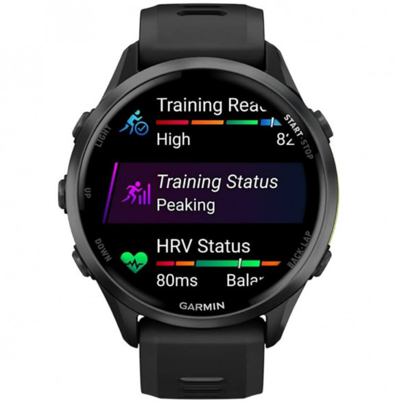 Умные часы Garmin Forerunner 970 Carbon Gray DLC Titanium ремешок Black/Translucent Whitestone 010-02969-10 в Ростове-на-Дону