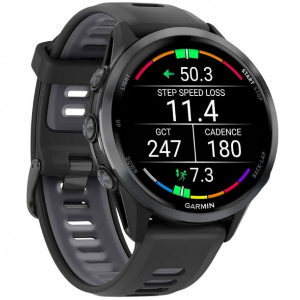 Умные часы Garmin Forerunner 970 Carbon Gray DLC Titanium ремешок Black/Translucent Whitestone 010-02969-10 в Ростове-на-Дону