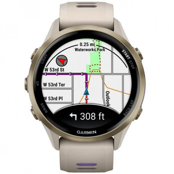 Умные часы Garmin Forerunner 970 Soft Gold Titanium/French Gray Translucent Indigo Band 010-02969-12 в Ростове-на-Дону