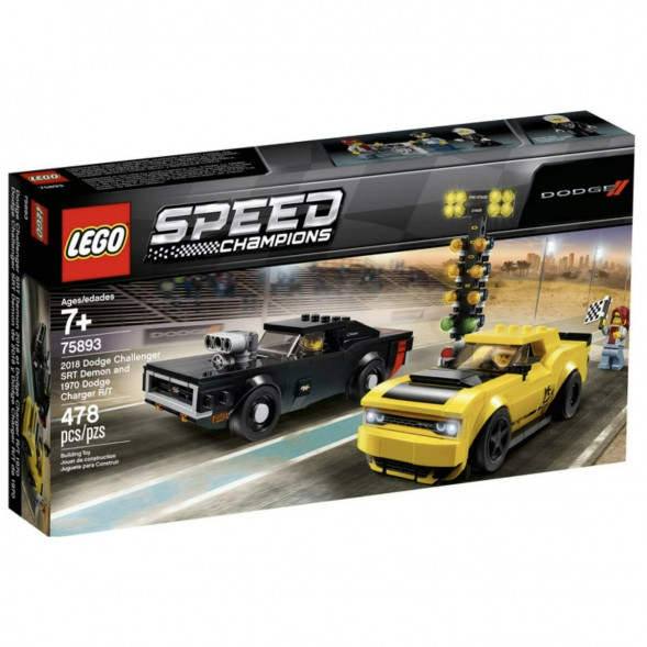 Конструктор LEGO Speed Champions 75893 2018 Dodge Challenger SRT Demon и 1970 Dodge Charger R/T в Ростове-на-Дону