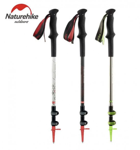 Треккинговая палка Naturehike 135 см, 1 шт., черный/красный в Ростове-на-Дону