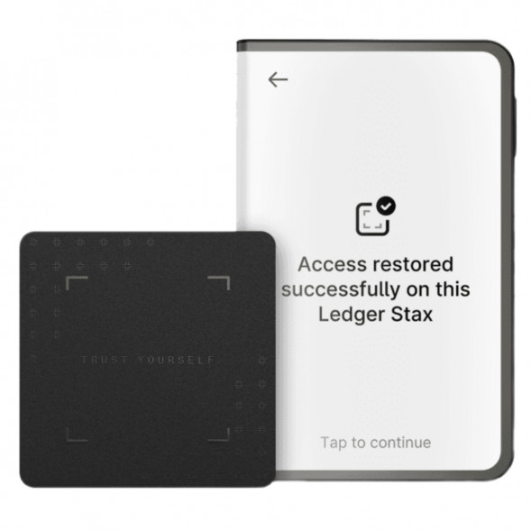 Аппаратный холодный криптокошелек Ledger Stax c чехлом Magnet Shell Black + Recovery Key в Ростове-на-Дону