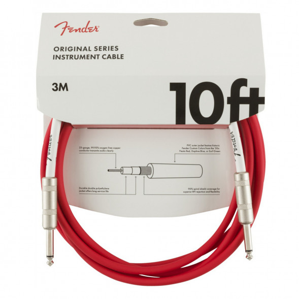Инструментальный кабель Fender Original Series 10 Ft, 3 м, Jack 6.3, красный в Ростове-на-Дону