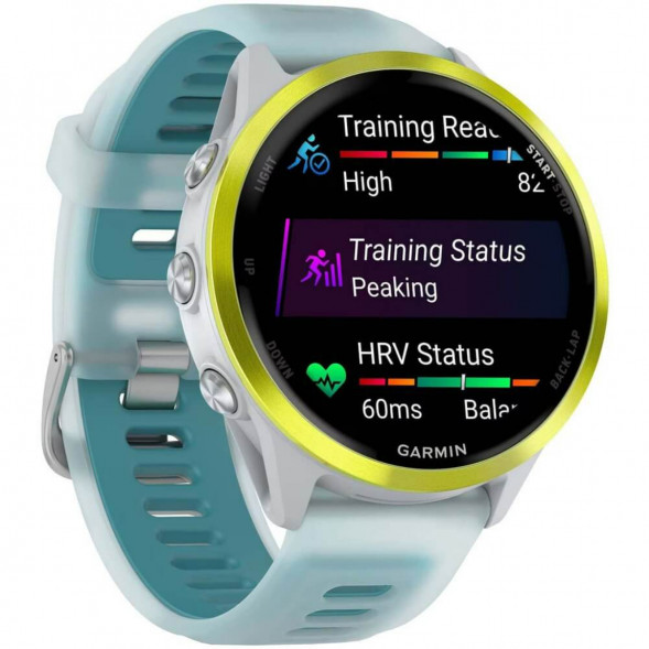 Умные часы Garmin Forerunner 570 47 мм Amp Yellow Aluminium/Translucent Whitestone/Turquoise 010-02971-01 в Ростове-на-Дону