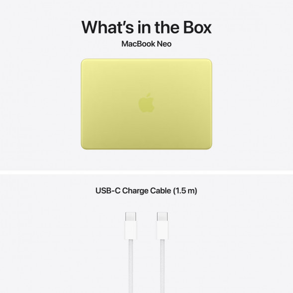 Ноутбук Apple MacBook Neo MHFD4 (A18 Pro 5-Core GPU, 8/256GB), Желтый/Citrus в Ростове-на-Дону