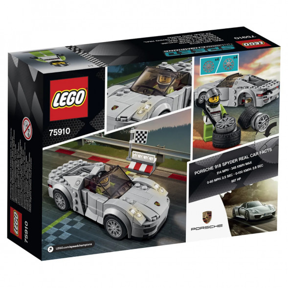 Конструктор LEGO Speed Champions 75910 Porsche 918 Spyde в Ростове-на-Дону