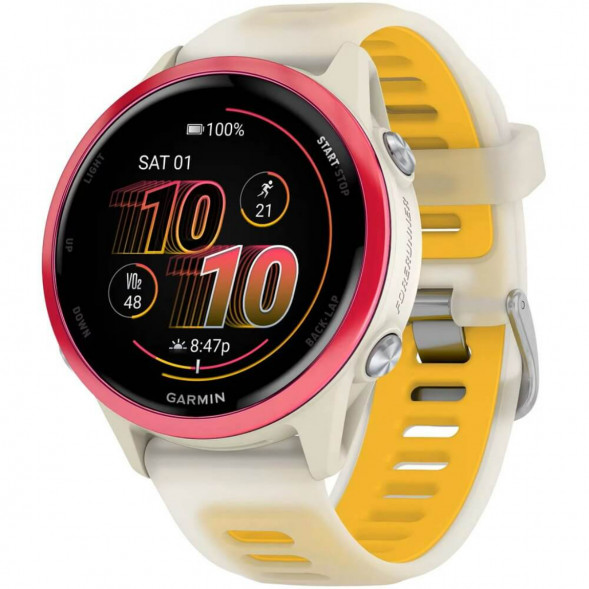 Умные часы Garmin Forerunner 570 42 мм Raspberry Aluminium/Translucent Bone/Mango 010-02970-02 в Ростове-на-Дону
