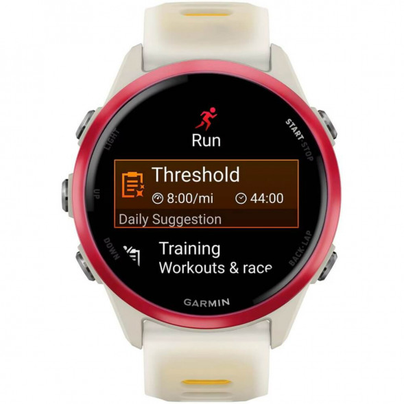 Умные часы Garmin Forerunner 570 42 мм Raspberry Aluminium/Translucent Bone/Mango 010-02970-02 в Ростове-на-Дону