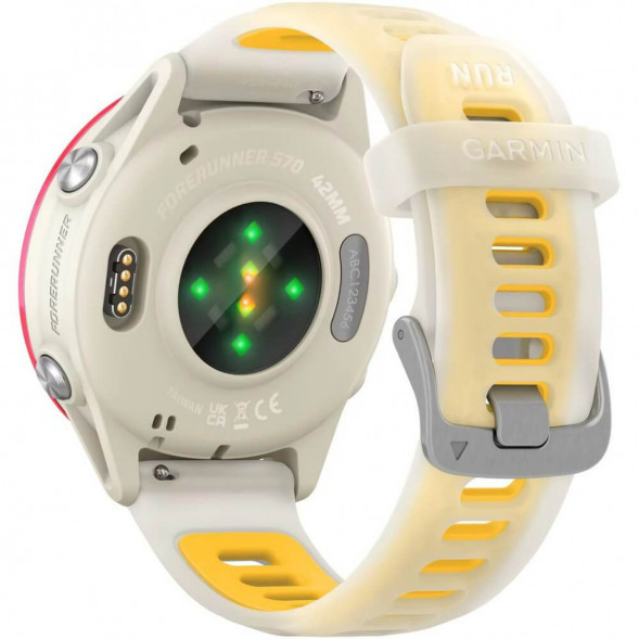 Умные часы Garmin Forerunner 570 42 мм Raspberry Aluminium/Translucent Bone/Mango 010-02970-02 в Ростове-на-Дону