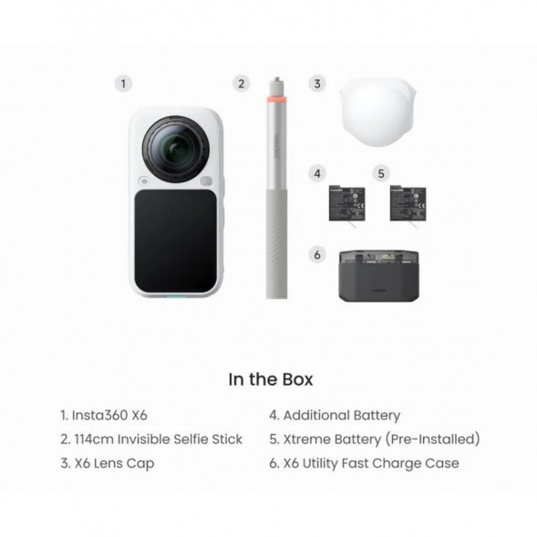 Экшн-камера Insta360 X6 Essentials Bundle, White в Ростове-на-Дону