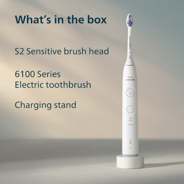 Электрическая зубная щётка Philips Sonicare 6100 HX7400/01, белый в Ростове-на-Дону