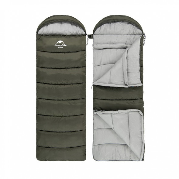 Спальный мешок Naturehike U250 (Левый), зеленый в Ростове-на-Дону