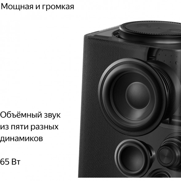 Умная колонка Яндекс Станция Макс с Zigbee, черный в Ростове-на-Дону