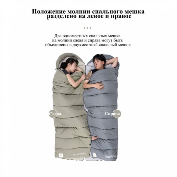 Спальный мешок Naturehike M300 (Левый), серый в Ростове-на-Дону