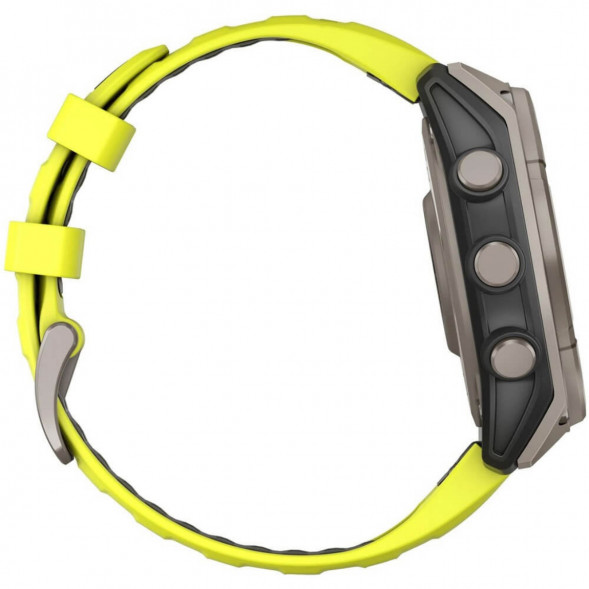 Умные часы Garmin Fenix 8, 51 мм, Solar, Sapphire Titanium with AMP Yellow/Graphite Silicone Band 010-02907-20 в Ростове-на-Дону