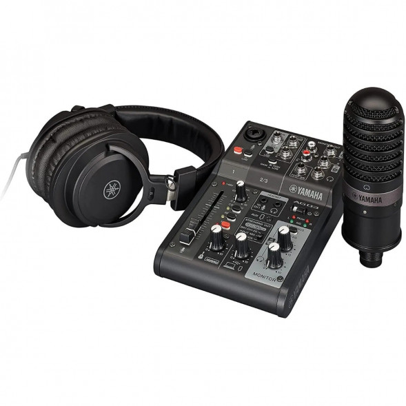 Микшер для стриминга Yamaha AG03MK2 LSPK Live Stream Black с аксессуарами в Ростове-на-Дону