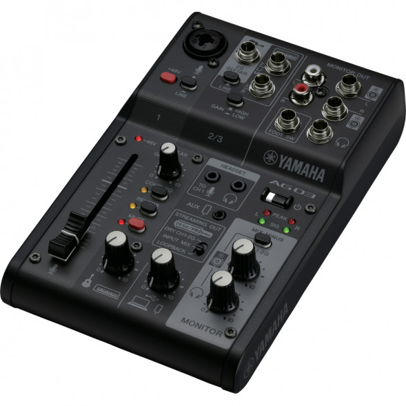Микшер для стриминга Yamaha AG03MK2 LSPK Live Stream Black с аксессуарами в Ростове-на-Дону